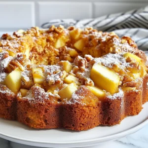 Here is what you need to make apple cider pound cake. Gather these items first. - 2 cups all-purpose flour - 1 teaspoon baking powder - 1/2 teaspoon baking soda - 1/2 teaspoon salt - 1 teaspoon ground cinnamon - 1/2 teaspoon ground nutmeg - 1/2 cup unsalted butter, softened - 1 cup granulated sugar - 1/2 cup brown sugar, packed - 3 large eggs - 1 teaspoon vanilla extract - 1 cup apple cider - 1 cup diced apples (peeled) - 1/2 cup chopped walnuts (optional) Each ingredient plays a key role. The all-purpose flour gives the cake its structure. Baking powder and baking soda help it rise. Salt brings out the flavors. Cinnamon and nutmeg add warmth and spice. Butter and sugars create a rich base. Eggs bind everything together. Vanilla adds sweetness. Apple cider gives moisture and flavor. Diced apples bring texture. Walnuts add crunch, but they are optional. With these ingredients ready, you can create a delicious cake that fills your home with a warm, inviting aroma. {{ingredient_image_1}} Start by preheating your oven to 350°F (175°C). This step is key for a perfect bake. Next, take a 9x5-inch loaf pan and grease it well. You can also dust it with flour or line it with parchment paper. This will help the cake release easily after baking. In a mixing bowl, whisk together 2 cups of all-purpose flour, 1 teaspoon of baking powder, 1/2 teaspoon of baking soda, and 1/2 teaspoon of salt. Add 1 teaspoon of ground cinnamon and 1/2 teaspoon of ground nutmeg for flavor. Mix these dry ingredients well and set them aside. This blend gives the cake its structure and flavor. In a large bowl, cream together 1/2 cup of softened unsalted butter, 1 cup of granulated sugar, and 1/2 cup of packed brown sugar. Use an electric mixer for about 3-4 minutes. The mixture should become light and fluffy. This step adds air to your batter, making it nice and soft. Now, add 3 large eggs to the butter mixture, one at a time. Mix well after each addition. Stir in 1 teaspoon of vanilla extract for extra flavor. Gradually add the dry mixture to this bowl. Alternate with 1 cup of apple cider. Start and end with the flour mixture. Mix until just combined. Don’t overmix, as this can make the cake tough. Gently fold in 1 cup of diced apples, making sure to peel them first. If you like, add in 1/2 cup of chopped walnuts. This adds texture and flavor. Make sure the apples and walnuts are evenly distributed throughout the batter. Pour the batter into your prepared loaf pan. Smooth the top with a spatula. Bake for 55-65 minutes. Check for doneness by inserting a toothpick into the center. If it comes out clean, your cake is ready. Once baked, let it cool in the pan for 10-15 minutes. Then transfer it to a wire rack to cool completely. Enjoy the sweet smell as it fills your kitchen! When making apple cider pound cake, avoid these common errors: - Not measuring ingredients properly: Use dry measuring cups for flour and sugar. - Overmixing the batter: Stir just until combined to keep it light. - Skipping the cooling time: Let the cake cool in the pan before moving it. This helps it stay moist. To get a soft and fluffy texture: - Use room temperature ingredients: Soften the butter and eggs before mixing. - Cream butter and sugars well: Mix for about 3-4 minutes until fluffy. - Alternate dry and wet ingredients: Add flour and apple cider in turns. This keeps the batter smooth. Enjoy your cake in a few fun ways: - Dust with powdered sugar: This adds a sweet touch. - Serve with whipped cream: A dollop on top makes it extra special. - Pair with ice cream: A scoop of vanilla ice cream works wonders. These tips ensure your apple cider pound cake is a hit! Pro Tips Use Fresh Apples: For the best flavor, use fresh, seasonal apples. They will add moisture and sweetness to your pound cake. Don’t Overmix: When combining the wet and dry ingredients, mix just until incorporated. Overmixing can lead to a dense cake. Check for Doneness: Ovens can vary, so start checking your cake a few minutes before the suggested baking time to avoid overbaking. Store Properly: To keep your pound cake fresh, store it in an airtight container at room temperature for up to 3 days or refrigerate for longer shelf life. {{image_2}} You can change up the flour in this recipe. Try using whole wheat flour for more fiber. Almond flour adds a nutty taste and is gluten-free. If you want a light texture, use cake flour. Each option gives a new twist to the cake. Feel free to get creative with fruits! You can add pears or cranberries for a new flavor. Dried fruits like raisins or apricots also work well. If you want a crunch, use pecans or hazelnuts instead of walnuts. These changes make your cake unique and fun. A glaze can make your cake shine! Mix powdered sugar with apple cider for a sweet glaze. You can also try a cream cheese frosting for a richer taste. For a festive touch, top your cake with caramel sauce. These options add flavor and make your cake look beautiful. To keep your apple cider pound cake fresh, store it in an airtight container. This helps to lock in moisture and flavor. Place the cake at room temperature if you plan to eat it within a few days. If you want it to last longer, refrigerate it. Wrap the cake tightly in plastic wrap to prevent it from drying out. You can freeze apple cider pound cake if you want to save some for later. First, let the cake cool completely. Then, wrap it tightly in plastic wrap. After that, place it in a freezer bag or container. The cake can stay frozen for up to three months. When you are ready to enjoy it, thaw it in the fridge overnight. To reheat leftover apple cider pound cake, slice a piece and place it on a microwave-safe plate. Heat it in the microwave for about 15 to 20 seconds. This warms the cake nicely without drying it out. You can also reheat slices in the oven. Just wrap them in foil and warm them at 350°F (175°C) for about 10 minutes. Enjoy your slice warm for a cozy treat! Yes, you can use homemade apple cider. It adds a fresh taste to the cake. Just make sure it is unsweetened or adjust the sugar in your recipe. Homemade cider can enhance the flavor in a unique way. The cake stays fresh for about 3 to 5 days at room temperature. Store it in an airtight container to keep it moist. If you want to keep it longer, refrigerate it for up to a week. Yes, you can make it dairy-free by using a dairy-free butter substitute. For gluten-free, replace all-purpose flour with a gluten-free blend. Check that your apple cider is also gluten-free. If you don’t like walnuts, you can use pecans or almonds. You can also skip the nuts altogether for a nut-free option. Chopped dried fruits like cranberries or raisins can add extra flavor too. To check if the cake is done, insert a toothpick into the center. If it comes out clean, the cake is ready. If there’s wet batter on the toothpick, bake for a few more minutes. Keep an eye on it to avoid overbaking. You now know how to make a delicious apple cider pound cake. We covered important ingredients, step-by-step methods, and helpful tips. Variations can make the cake even more fun. Proper storage keeps it fresh longer, and answered common questions help you feel confident baking. Enjoy this treat at your next gathering or just for yourself. Trust your skills, have fun in the kitchen, and share this cake with others for a memorable experience. Happy baking!