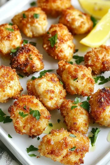For these tasty lemon chicken bites, you need: - 1 lb chicken breast, cut into bite-sized pieces - 2 tablespoons olive oil - 1 lemon (zest and juice) - 3 cloves garlic, minced - 1 teaspoon dried oregano - 1 teaspoon paprika - ½ teaspoon salt - ¼ teaspoon black pepper - Fresh parsley, chopped (for garnish) These ingredients come together to create a bright, zesty flavor. The chicken breast keeps the dish light, while the lemon and garlic enhance the taste. To add more depth to your chicken bites, consider these extras: - A pinch of red pepper flakes for heat - Fresh herbs like thyme or rosemary for a fragrant touch - A splash of white wine for a tangy kick These options can elevate your meal and make it even more enjoyable. You will need a few key tools to make this dish: - Air fryer: This is the star of the show. It cooks the chicken quickly and gives it a crispy texture. - Mixing bowls: Use these to combine your marinade and coat the chicken. - Measuring spoons: Accurate measurements ensure the best flavor. - Tongs: These help you handle the chicken safely while cooking. Gathering these items before you start will make the cooking process smooth and easy. Enjoy creating your Air Fryer Lemon Chicken Bites! To start, grab a large mixing bowl. Add 2 tablespoons of olive oil. Then, zest and juice one lemon into the bowl. Next, add 3 cloves of minced garlic. This adds great flavor! Also, toss in 1 teaspoon of dried oregano and 1 teaspoon of paprika. Don’t forget ½ teaspoon of salt and ¼ teaspoon of black pepper. Mix everything well. This marinade will make your chicken tasty and juicy. Now, take 1 pound of chicken breast, cut into bite-sized pieces. Place the chicken in the bowl with the marinade. Toss the chicken until every piece is coated. This step is key for flavor. Cover the bowl and place it in the fridge. Let it marinate for at least 30 minutes. If you have time, let it sit for up to 2 hours. The longer you marinate, the better the flavor! Preheat your air fryer to 375°F (190°C). Once it's ready, take the marinated chicken out of the fridge. Place the chicken in the air fryer basket in a single layer. If you have a small air fryer, you may need to cook in batches. Cook the chicken for 10 to 12 minutes. Be sure to shake the basket halfway through cooking. This helps the chicken cook evenly. When done, the chicken should be golden brown and reach an internal temperature of 165°F (74°C). Finally, remove the chicken and garnish it with fresh parsley before serving. Enjoy your meal! To get juicy chicken bites, start with fresh chicken breast. Cut it into even pieces. This helps them cook at the same rate. Marinate the chicken for at least 30 minutes. If you have time, let it sit for two hours. This extra time adds great flavor. Set your air fryer to 375°F (190°C). Cooking times can change based on your air fryer. Check the chicken after 10 minutes. It should be golden brown and reach 165°F (74°C) inside. If it is not done, add a few more minutes. You can change the taste of your chicken bites easily. Want them spicier? Add red pepper flakes to the marinade. If you like herbs, mix in fresh thyme or basil. You can even swap the lemon for lime for a different twist. Always taste the marinade before adding the chicken. This way, you can adjust the flavors to your liking. If you have a lot of chicken, cook in batches. Put a single layer in the air fryer. This lets the hot air flow around each piece. If you overcrowd the basket, the chicken won't cook evenly. Once one batch is done, keep it warm in the oven. Set it to a low heat while you finish the rest. This keeps everything hot and tasty! {{image_2}} If you love heat, try making spicy lemon chicken bites. Just add some cayenne pepper or red pepper flakes to your marinade. Start with ¼ teaspoon and taste it. Adjust based on your spice level. The heat will mix beautifully with the lemon. This kick adds flavor and makes the dish exciting. For a herby twist, add fresh herbs to the mix. Consider using thyme, rosemary, or basil. Chop up about 1 tablespoon of your chosen herb and mix it into the marinade. This adds depth and freshness. The herbs will give the chicken an aromatic quality. You can even combine herbs for a unique taste. You can switch out chicken breast for other proteins. Chicken thighs work well for a juicier bite. If you want a lighter option, try turkey breast. You can also use tofu for a vegetarian meal. Just make sure to adjust cooking times slightly. Keep the same marinade for great flavor. This way, everyone can enjoy the dish. To store leftover chicken bites, let them cool completely. Place them in an airtight container. This helps keep the chicken fresh and tasty. You can store them in the fridge for up to three days. If you notice any bad smell, toss them out. To reheat the chicken, use your air fryer. Set it to 350°F (175°C). Heat for about 5-7 minutes. This method keeps them crispy. You can also use a microwave, but they may not stay crispy. If you choose the microwave, heat for about 1-2 minutes, checking often. You can freeze chicken bites for later. Make sure they are fully cooled first. Place them in a freezer bag, and squeeze out the air. Label the bag with the date. They will stay good for up to three months. To reheat from frozen, cook in the air fryer for about 10-12 minutes at 375°F (190°C), checking for doneness. Yes, you can use chicken thighs. They have more fat, which adds flavor. Thighs are also juicy and tender. Just cut them into bite-sized pieces like the breasts. You may need to adjust the cooking time slightly. Cook until the internal temperature reaches 165°F (74°C). Cooking chicken in an air fryer takes about 10 to 12 minutes. This time may vary slightly based on the size of your pieces. Always check the internal temperature. It should reach 165°F (74°C) for safe eating. Shake the basket halfway through cooking for even results. Many sauces go great with lemon chicken bites. Here are a few good options: - Honey mustard - Garlic aioli - Tzatziki sauce - Barbecue sauce - Spicy ranch Each sauce brings its own flavor. Choose one that fits your taste! In this article, we explored how to make Air Fryer Lemon Chicken Bites. We discussed the main ingredients needed, plus ways to enhance their flavor. I walked you through each step, from marinating to air frying, while offering tips for the best results. You can even adjust recipes to create spicy or herb-infused bites. Remember, proper storage helps keep leftovers fresh. Enjoy these tasty bites and try new variations. Cooking can be easy and fun!
