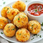 To make Parmesan Mozzarella Party Bites, gather the following ingredients: - 1 cup grated Parmesan cheese - 1 cup shredded mozzarella cheese - ½ cup all-purpose flour - ½ teaspoon garlic powder - ¼ teaspoon dried oregano - ¼ teaspoon black pepper - 1 large egg - ¼ cup fresh parsley, chopped - ¼ cup marinara sauce (for dipping) - Olive oil (for greasing) If you need to convert measurements, here are some simple conversions: - 1 cup = 8 ounces - ½ cup = 4 ounces - ¼ cup = 2 ounces - 1 teaspoon = 5 milliliters These conversions help when you want to double or halve the recipe. Using the best ingredients makes a big difference. Here’s how: - Cheese: Choose fresh, high-quality cheeses. They melt better and taste richer. - Flour: Use all-purpose flour for the best texture. Avoid old or expired flour. - Herbs: Fresh parsley adds a bright taste. Dried herbs are okay but fresh is best. - Egg: Always use a fresh egg. It binds the mix well and improves flavor. - Olive Oil: Use extra virgin olive oil for a rich flavor. It also helps the bites crisp up nicely. With these tips, your Parmesan Mozzarella Party Bites will shine at any gathering! {{ingredient_image_1}} First, set your oven to 375°F (190°C). This is the perfect heat to make our bites crispy. Next, take a baking sheet and grease it lightly with olive oil. This helps prevent sticking and makes clean-up easy. In a large mixing bowl, add 1 cup of grated Parmesan cheese and 1 cup of shredded mozzarella cheese. Then, add ½ cup of all-purpose flour. Sprinkle in ½ teaspoon of garlic powder, ¼ teaspoon of dried oregano, and ¼ teaspoon of black pepper. Mix these dry ingredients well until they are evenly combined. This step builds the flavor foundation for your bites. In a separate bowl, crack 1 large egg and beat it well. Pour this beaten egg into the cheese mixture. Stir everything together until a dough starts to form. If your dough feels too crumbly, add a tablespoon of water to help it stick. Now, fold in ¼ cup of chopped fresh parsley for a burst of color and taste. Using your hands, shape the mixture into small balls, about 1 inch wide. Place these balls on the greased baking sheet, leaving some space between each one. Now, it’s time to bake! Slide the baking sheet into your preheated oven. Bake for about 12 to 15 minutes. You want them to be golden and crispy on the outside. Once they are done, carefully remove the sheet from the oven. Let the bites cool for a few minutes before serving. They taste best warm, especially when paired with marinara sauce for dipping. To get the right texture in your Parmesan Mozzarella Party Bites, follow these steps: - Mix the cheeses well. You want them fully blended before adding other ingredients. - Don’t over-knead the dough. Just mix until it holds together. - Bake until golden. This gives you that nice crispy outside while keeping the inside soft. Here are some common mistakes I see: - Using too much flour can make the bites dry. Stick to the ½ cup. - Not greasing the baking sheet can cause sticking. Olive oil helps them release easily. - Forgetting to let them cool slightly before eating can burn your mouth. Patience is key! You can add more flavor to these bites easily: - Mix in some red pepper flakes for heat. A little goes a long way. - Try other herbs like basil or thyme. They pair well with cheese. - Serve with a variety of dipping sauces. Pesto or ranch dressing can be fun options. Pro Tips Use Fresh Ingredients: Always opt for fresh parsley and high-quality cheeses for the best flavor in your bites. Adjust Consistency: If the dough is too dry, add a little water or an extra egg to help bind the ingredients together. Perfect Baking: Keep an eye on the bites while baking; they can go from golden to overcooked quickly. Experiment with Spices: Feel free to add your favorite herbs or spices to the mix for a unique flavor twist! {{image_2}} You can easily make these bites gluten-free. Swap all-purpose flour for almond flour or coconut flour. Both options work well and keep the taste great. Just remember that coconut flour absorbs more liquid. You might need to add a bit more egg or water. Always check the labels to ensure they are gluten-free. Feel free to get creative with flavors! You can add cooked bacon bits for a smoky taste. Chopped sun-dried tomatoes give a nice tang. For a spicy kick, mix in some red pepper flakes. You could also use fresh herbs like basil or thyme. Experimenting with these add-ins makes each batch unique. Marinara sauce is classic, but you can try others too. For a creamy dip, mix sour cream with ranch seasoning. You can also blend yogurt with garlic and herbs for a fresh taste. Sweet chili sauce adds a fun twist with a hint of sweetness. Each dip can change the whole experience of the bites! To keep your Parmesan Mozzarella Party Bites fresh, store them in an airtight container. Make sure they are completely cool before sealing. Place a piece of parchment paper between layers to avoid sticking. Store them in the fridge for up to three days. If you want to enjoy them later, freezing is a great option. When you are ready to enjoy your bites, preheat your oven to 350°F (175°C). Place the bites on a baking sheet and heat for about 10 minutes. This will help them regain their crispiness. You can also microwave them, but they may not be as crunchy. Use a microwave-safe plate and heat for 30 seconds to 1 minute. To freeze the bites, first let them cool completely. Arrange them in a single layer on a baking sheet. Freeze for about one hour until firm. Then, transfer them to a freezer-safe bag. They can last up to three months in the freezer. When you want to eat them, just bake from frozen. Add a few extra minutes to the baking time. Yes, you can swap cheeses! Try cheddar or gouda for a new taste. Mixing cheeses adds fun flavors. Just keep the same total amount of cheese. You can also blend soft and hard cheeses for a unique touch. Look for a golden brown color. The outside should be crispy and the bites firm. If you poke one, it should not feel soft. A good time to check is after 12 minutes. If they need more time, check every minute until they are perfect. Serve them hot with marinara sauce for dipping. You can also add ranch or garlic sauce. Fresh veggies or a light salad make great sides. Pairing with a drink like sparkling water or sweet tea works well too. In this post, I covered the key ingredients and provided measured conversions for your recipe. You learned step-by-step instructions for making delicious Parmesan Mozzarella Party Bites. I shared tips for perfect texture and flavorenhancements, plus ways to customize your dish. Remember, storage is key for keeping these bites fresh. By following these guidelines, you will enjoy amazing bites every time. Embrace your creativity and make these recipes your own!
