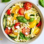 To make the Zesty Lemon Orzo Bowl, you will need the following: - 2 cups orzo pasta - 4 cups vegetable broth - 1 cup cherry tomatoes, halved - 1 cup baby spinach - 1 small zucchini, diced - 1 bell pepper (any color), diced - ¼ cup red onion, finely chopped - 2 cloves garlic, minced - 2 tablespoons olive oil - Juice and zest of 1 lemon - Salt and pepper to taste - Fresh basil leaves for garnish - Optional: Feta cheese for topping You can easily swap some ingredients to suit your taste or what you have on hand. Here are a few ideas: - If you don’t have orzo, try using any small pasta, like ditalini or couscous. - Vegetable broth can be replaced with chicken broth for extra flavor. - Spinach can be swapped with kale or arugula. Both add great taste and texture. - Any bell pepper works, but you can also use asparagus or broccoli for crunch. - If you lack fresh basil, try dry herbs like oregano or thyme instead. - For a creamy touch, substitute feta with goat cheese or a dairy-free option. Toppings can elevate your dish. Here are a few suggestions: - Crumbled feta cheese adds a tangy flavor. - Toasted pine nuts or walnuts add crunch. - A sprinkle of red pepper flakes for heat can enhance the dish. - Sliced olives or capers bring a briny flavor. - Add a dollop of Greek yogurt for creaminess. These options let you customize your meal and make it truly yours. Enjoy experimenting! {{ingredient_image_1}} To start, grab a medium saucepan. Pour in 4 cups of vegetable broth and bring it to a boil over medium heat. Once it's bubbling, add 2 cups of orzo pasta. Cook it for about 8-10 minutes. You want it to be al dente, which means it should still have a little bite. After cooking, drain the orzo and set it aside. Now, take a large skillet and heat up 2 tablespoons of olive oil over medium heat. Add in ¼ cup of finely chopped red onion and 2 cloves of minced garlic. Sauté them for 2-3 minutes until the onion looks clear. Next, toss in 1 small diced zucchini and 1 diced bell pepper. Cook these veggies for about 5 minutes until they get tender. Then, add 1 cup of halved cherry tomatoes and 1 cup of baby spinach. Cook for another 2-3 minutes until the spinach wilts down. Now it’s time to bring everything together! Add the cooked orzo to the skillet with your sautéed veggies. Squeeze in the juice and zest of 1 lemon for that zesty flavor. Mix everything well. Season with salt and pepper to taste. After stirring, remove it from the heat. Let it rest for a minute to let the flavors mix. Serve warm and top with fresh basil leaves and optional crumbled feta cheese if you like. Enjoy your delicious weeknight orzo dinner! To get the best orzo, cook it in vegetable broth. This adds depth to the flavor. Follow the cooking time on the package. Aim for al dente, which means firm to the bite. After cooking, make sure you drain it well. A little extra moisture can make it mushy. Fresh herbs can change the whole dish. Basil is a great choice here. Add it just before serving to keep its taste bright. You can also use dried herbs if fresh is not available. Try oregano or thyme for an extra kick. A pinch of red pepper flakes adds a fun heat too. Prep your ingredients ahead. Chop the veggies the night before. Store them in the fridge for quick access. You can also cook the orzo in advance. Just warm it up when you’re ready to cook. Using frozen veggies is another great time-saver. They cook fast and taste fresh. Pro Tips Use Fresh Ingredients: Always opt for fresh vegetables and herbs to enhance the flavor and nutrients of your dish. Don’t Overcook the Orzo: Keep an eye on the cooking time to prevent the orzo from becoming mushy; it should be al dente. Customize Your Veggies: Feel free to substitute your favorite vegetables or whatever you have on hand for a personal touch. Make It a Meal: Add protein such as grilled chicken, shrimp, or chickpeas to turn this bowl into a hearty meal. {{image_2}} If you want to keep it vegetarian, this dish shines! Use all your favorite veggies. Add more spinach or toss in kale for a nutrient boost. Try artichoke hearts or roasted red peppers for extra flavor. You can even add a can of chickpeas for protein and texture. This dish is about what you like! To make this meal heartier, add protein. Grilled chicken is a great choice. Simply slice it and mix it in at the end. Shrimp adds a nice seafood twist. Sauté shrimp in olive oil until pink, then fold them into the orzo. If you prefer plant-based options, tofu works well too. Just cube it and sauté until golden before adding it to the mix. Feel free to switch up the veggies! Broccoli, carrots, or peas can add color and crunch. If you like a bit of spice, add diced jalapeños or banana peppers. Don’t shy away from frozen veggies; they work well too and save time. The key is to keep it fresh and fun! After you enjoy your zesty lemon orzo bowl, store leftovers in an airtight container. Let the dish cool to room temperature before sealing. This helps keep the orzo fresh. Store it in the fridge for up to three days. Keep in mind, the longer it sits, the softer the orzo becomes. When you want to enjoy your orzo again, heat it on the stove for best results. Add a splash of vegetable broth or water to keep it moist. Heat over low to medium heat until warm. You can also use a microwave. Place the orzo in a bowl, add a splash of broth, and cover it. Heat for one to two minutes, stirring halfway through. If you want to save some orzo for later, freezing is a great option. First, let the dish cool completely. Then, divide it into single servings. Use freezer-safe bags or containers. Remember to remove as much air as possible. You can freeze the orzo for up to three months. When ready to eat, thaw it overnight in the fridge before reheating. Yes, you can use whole wheat orzo. Whole wheat orzo adds more fiber and nutrients. It has a slightly nuttier taste than regular orzo. It cooks in the same time, so no need to adjust your cooking. Just make sure to watch it closely for the right texture. To make this dish gluten-free, choose gluten-free orzo. Many brands offer rice or corn-based options. These alternatives cook similarly to regular orzo. Check the package for timing, as it may vary slightly. This way, you can enjoy a tasty meal without gluten. You can add many veggies to your orzo bowl. Consider using peas, carrots, or broccoli. These options add color and flavor. You can also try mushrooms or asparagus for a different taste. Feel free to mix and match based on what you like. This blog covered the key points for a great orzo dish. You learned about the ingredients, how to prepare them, and tips for the best flavor and texture. We also explored fun variations and storage tips your meals. Remember, orzo is versatile and easy to customize. Use what you have on hand and make it your own. Enjoy creating delicious meals that fit your needs!