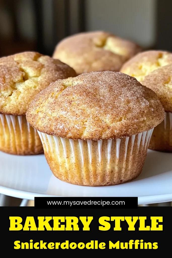 Indulge in the deliciousness of Bakery Style Snickerdoodle Muffins! With a soft, fluffy texture and a delightful cinnamon sugar topping, these muffins are perfect for any occasion. Follow our simple recipe to create 12 scrumptious treats in just 35 minutes. Click to discover the full recipe and elevate your baking game today! #SnickerdoodleMuffins #BakingRecipes #CupcakeLovers #MuffinMagic