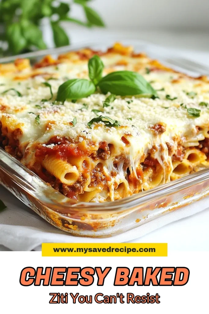 Indulge in the ultimate baked ziti recipe that’s sure to impress! This easy baked ziti features creamy ricotta and a hearty meat sauce, making it the perfect ultimate ziti casserole for family dinners. In just an hour, you can enjoy a delicious baked ziti with ricotta that everyone will love. Save this recipe for your next gathering and bring the comforting taste of Italian cuisine to your table. #BakedZitiRecipe #EasyBakedZiti #CreamyBakedZiti #UltimateZitiCasserole