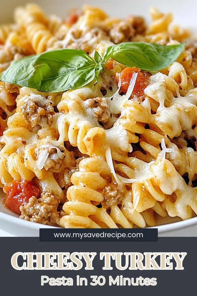 Looking for a delicious addition to your dinner rotation? Try this Cheesy Ground Turkey Pasta! This easy pasta recipe combines savory ground turkey with creamy cheese, creating the ultimate comfort food pasta dish. Perfect for busy weeknights, this cheesy dinner recipe is sure to please the whole family. Don't miss out on this flavorful ground turkey dish! Save this recipe for later! #CheesyGroundTurkeyPasta #EasyPastaRecipes #ComfortFood #CheesyDinnerRecipes