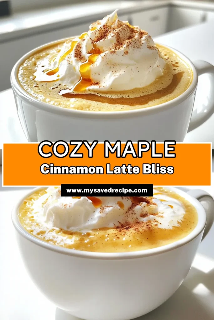 Warm up your day with a delightful Maple Cinnamon Latte that's so easy to make! This cozy drink combines the rich flavors of espresso, creamy milk, sweet maple syrup, and a hint of cinnamon for the perfect autumn treat. Ready in just 10 minutes, it's ideal for sharing or enjoying solo. Click through for the full recipe and bring this delicious latte to life in your kitchen! #MapleCinnamonLatte #CoffeeLovers #FallRecipes #HomemadeDrinks