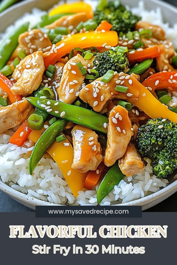 Discover the best chicken stir fry recipe that's quick, healthy, and easy to make! This easy stir fry recipe features tender chicken, colorful bell peppers, and crunchy snap peas, all tossed in a flavorful sauce. Perfect for busy weeknights, you'll love this healthy chicken stir fry that comes together in just 30 minutes. Save it for your next meal prep and impress your family with this delicious best stir fry chicken dish! #ChickenStirFry #HealthyRecipes #QuickMeals #EasyDinner