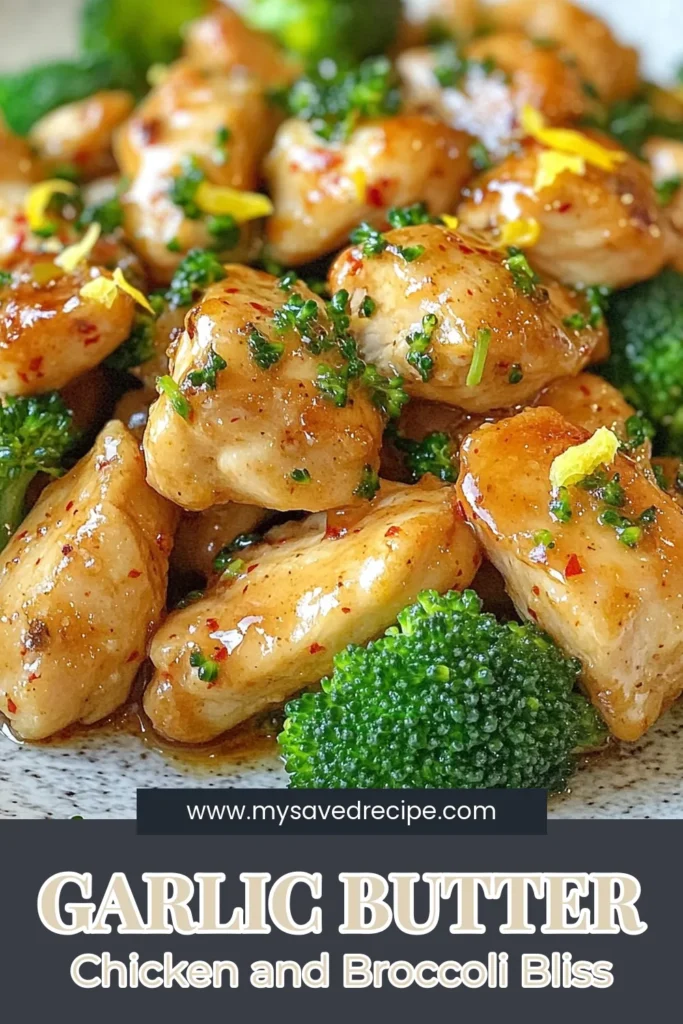 Discover the ultimate Garlic Butter Chicken Recipe perfect for your weeknight meals! This Healthy Chicken Broccoli Dish combines tender chicken and vibrant broccoli in a delicious one-pan garlic chicken that’s ready in just 25 minutes. Ideal for busy families, it’s one of the best quick dinner recipes that everyone will love. Try this Easy Chicken and Broccoli tonight and make dinner a breeze! Save this recipe for later! #GarlicButterChicken #HealthyRecipes #QuickDinner #OnePanMeals
