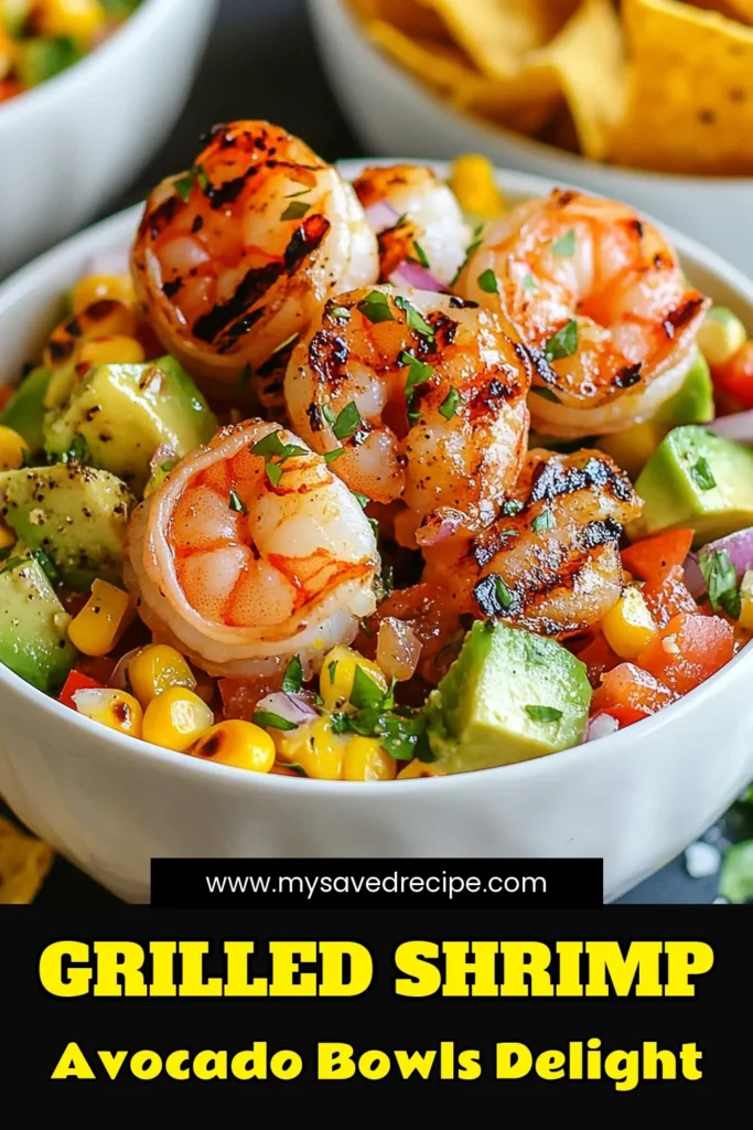 Create delicious and healthy grilled shrimp bowls with this easy recipe for Avocado Corn Salad! Perfect for summer grilling, these quick seafood meals are packed with flavor and nutrients. Marinate shrimp in zesty lime and spices, then grill to perfection. Combine with fresh avocado, corn, and vibrant veggies for a delightful bowl everyone will love. Try this fantastic recipe today! #GrilledShrimpBowls #HealthyShrimpRecipes #SummerGrillingRecipes #QuickSeafoodMeals