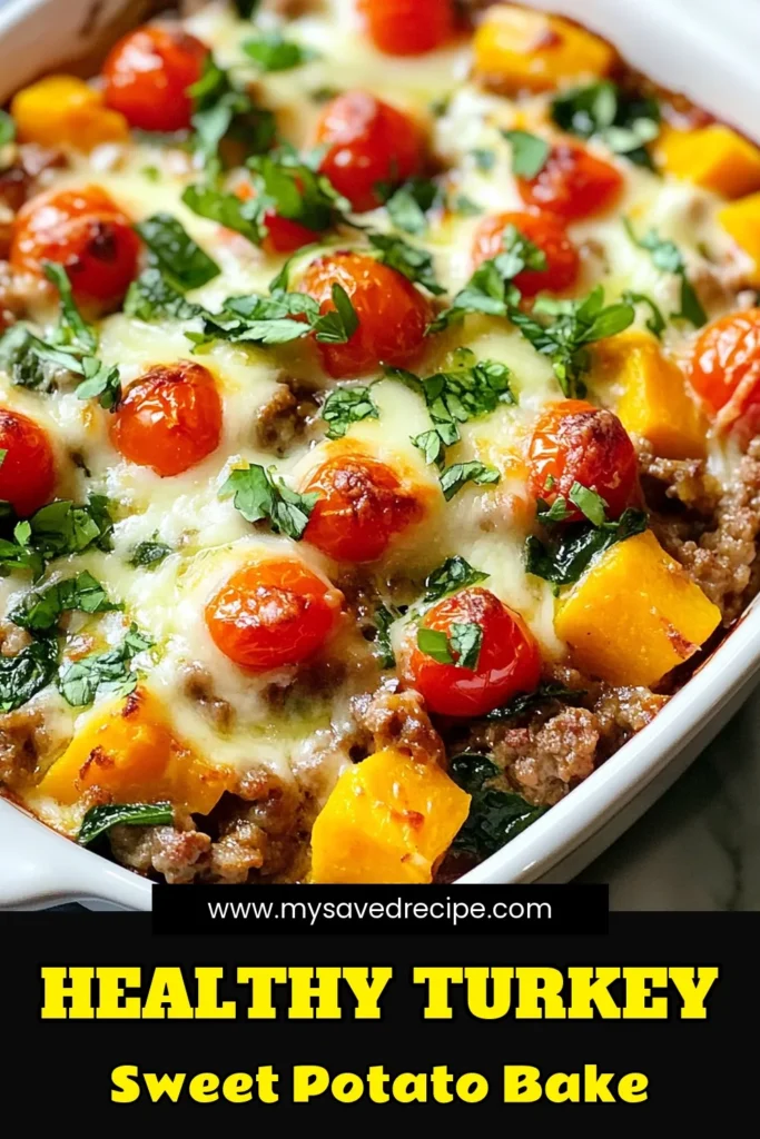 Looking for a healthy dinner idea? Try this delicious Ground Turkey Sweet Potato Casserole that's perfect for your family! Packed with lean ground turkey and sweet potatoes, this easy sweet potato dish is not only nutritious but also flavorful with spinach and tomatoes. It's a simple and healthy turkey casserole that everyone will love. Save this recipe for your next meal and enjoy every bite! #GroundTurkeyCasserole #SweetPotatoRecipe #HealthyTurkeyCasserole #EasySweetPotatoDish