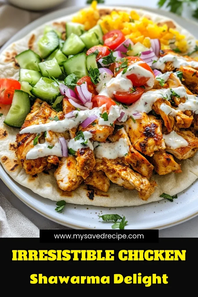 Discover the ultimate Chicken Shawarma Recipe that brings the flavors of the Middle East to your kitchen! This savory dish features marinated chicken thighs cooked to perfection and served with a creamy Garlic Mayo Recipe. Perfect for pita bread filling ideas, it’s easy to make and packed with fresh veggies. Don't miss out on this homemade shawarma experience—save this recipe and start cooking today! #ChickenShawarma #GarlicMayo #HomemadeShawarma #PitaFillingIdeas