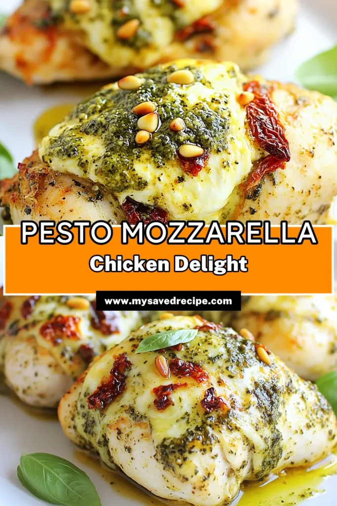 Indulge in this mouthwatering Pesto Mozzarella Stuffed Chicken, a personal favorite among easy chicken dinner recipes. This amazing stuffed chicken breast recipe features juicy mozzarella chicken breasts filled with fresh basil pesto, sun-dried tomatoes, and toasted pine nuts. Perfect for busy weeknights or special occasions, this dish will impress your family and friends. Try this recipe today and elevate your dinner! #PestoStuffedChicken #EasyDinner #ChickenBreastRecipes #BasilPestoRecipes