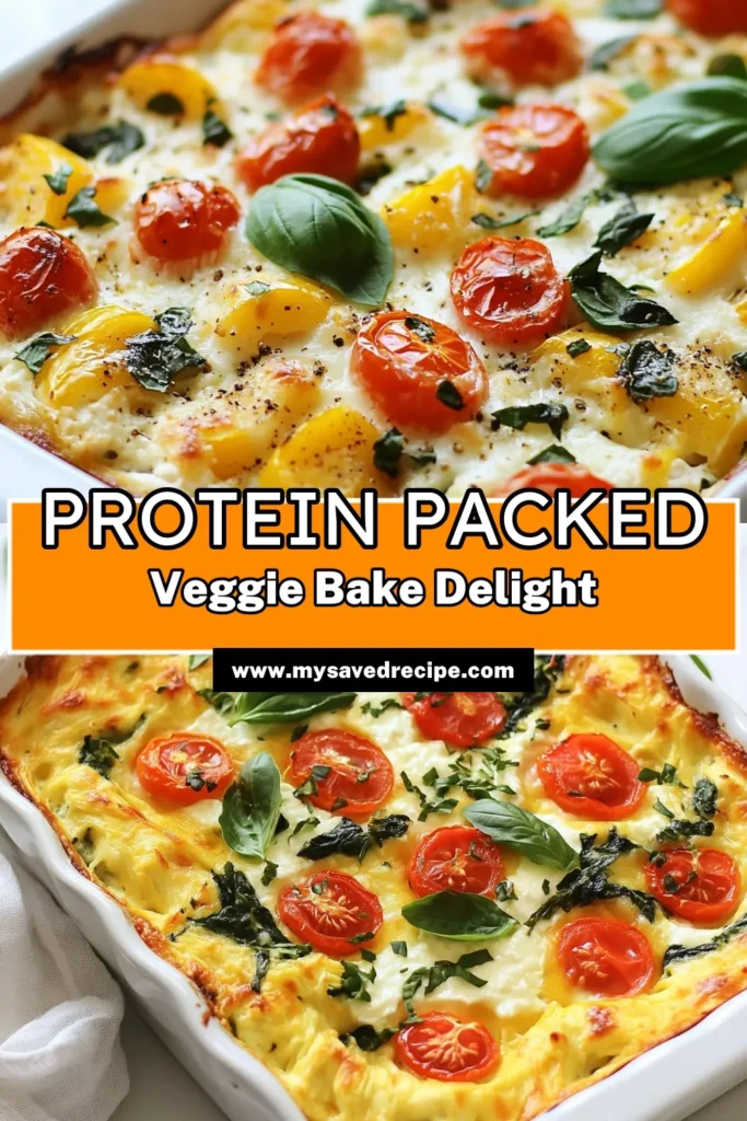 Discover the delicious and nutritious High Protein Veggie Cottage Cheese Bake, a perfect dish for anyone seeking easy protein-packed meals. This healthy veggie casserole combines cottage cheese, spinach, and colorful bell peppers for a satisfying high protein vegetable bake. Ideal for meal prep or a quick dinner, it's a winner that everyone will love! Save this scrumptious recipe now! #CottageCheeseRecipes #HealthyCasserole #SpinachCottageCheeseBake #EasyMeals