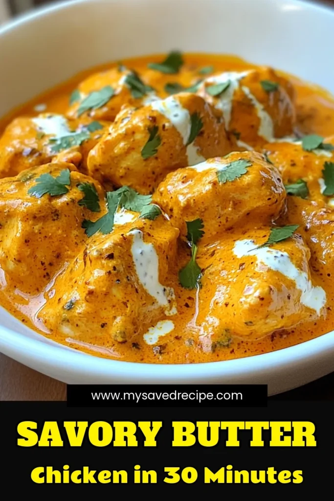 Discover the rich flavors of this Classic Butter Chicken recipe! Perfect for those looking for an easy Butter Chicken that delivers authentic Indian taste. Made with tender chicken thighs, creamy sauce, and aromatic spices, this creamy Butter Chicken will impress everyone. Ideal for weeknight meals, this delicious chicken thighs recipe can be on your table in just an hour. Save now for a fantastic dish you’ll love! #ButterChickenRecipe #EasyButterChicken #IndianButterChicken #CreamyButterChicken