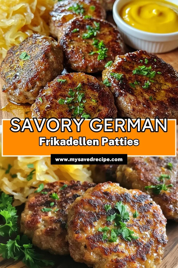 Discover the ultimate German Frikadellen recipe to make sizzling beef and pork patties that are sure to impress! This easy frikadellen cooking method allows you to whip up authentic German meat patties in no time. Serve your homemade frikadellen with mustard for a delightful experience. Perfect for dinner or as a snack. Save this recipe for a delicious taste of Germany! #Frikadellen #GermanRecipe #HomemadeFood #EasyCooking