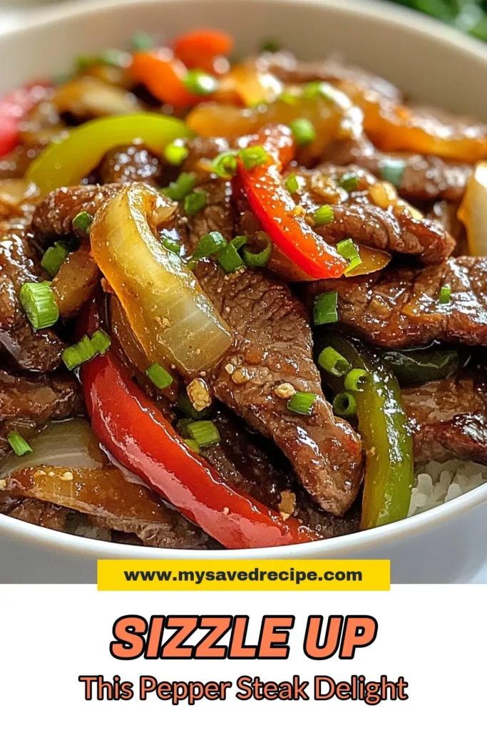 Discover the ultimate Chinese pepper steak recipe that's perfect for a weeknight dinner! This flank steak stir fry features tender beef, colorful bell peppers, and savory soy sauce steak marinade, all sizzling together for a mouthwatering experience. With this easy Chinese beef recipe, you'll impress everyone at the table in just 30 minutes. Try it tonight! Save this tasty dish for later! #ChinesePepperSteak #FlankSteakStirFry #EasyChineseBeef #SizzlingPepperSteak