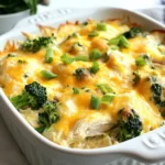 - 2 cups cooked chicken breast, shredded - 1 cup broccoli florets - 1 cup cauliflower rice - 1 cup spinach, chopped - 1 cup cream cheese, softened - 1 cup shredded cheddar cheese - ½ cup sour cream - 1 teaspoon garlic powder - 1 teaspoon onion powder - 1 teaspoon Italian seasoning - Salt and pepper to taste - 1 tablespoon olive oil - ¼ cup green onions, sliced (for garnish) In this low-carb chicken casserole, I focus on fresh and healthy ingredients. The shredded chicken adds protein, while broccoli and spinach bring vitamins and minerals. The cauliflower rice gives a great texture without the carbs. Cream cheese and cheddar cheese make this dish creamy and rich. Sour cream adds a slight tang that balances the flavors. I use garlic powder, onion powder, and Italian seasoning for a punch of taste. For cooking, I recommend olive oil. It adds healthy fat without overpowering the dish. Finally, green onions make a bright garnish, bringing color and a mild onion flavor. This casserole is low in carbs, perfect for those watching their intake. Each serving includes a good amount of protein and healthy fats. - Dairy-free alternatives: Use coconut cream and dairy-free cheese. - Gluten-free considerations: All ingredients here are gluten-free. Feel free to mix and match based on your needs. This recipe is flexible and can cater to various diets. {{ingredient_image_1}} 1. Preheat your oven to 375°F (190°C). This heat helps cook the casserole evenly. 2. In a large skillet, heat 1 tablespoon of olive oil over medium heat. Add 1 cup of broccoli florets and 1 cup of cauliflower rice. Sauté for about 3 minutes. This step will make them slightly tender. 3. Next, add 1 cup of chopped spinach to the skillet. Cook for 2 more minutes until the spinach wilts. Once done, remove it from the heat and set it aside. 1. In a mixing bowl, combine 1 cup of softened cream cheese and ½ cup of sour cream. Add 1 teaspoon of garlic powder, 1 teaspoon of onion powder, and 1 teaspoon of Italian seasoning. Mix until smooth. 2. Now, fold in half of the 1 cup of shredded cheddar cheese. This mixture should be creamy and well blended. 1. In a large casserole dish, combine 2 cups of shredded cooked chicken, sautéed veggies, and the cream cheese mixture. Gently fold everything together until well coated. 2. Spread the mixture evenly in the dish. Top it with the remaining shredded cheddar cheese. 3. Bake in the preheated oven for 25-30 minutes. Look for it to be hot, bubbly, and slightly golden on top. 4. Once baked, take it out and let it cool for a few minutes. Garnish with ¼ cup of sliced green onions before serving. To get the perfect texture for your low carb chicken casserole, make sure your chicken is cooked and shredded well. This helps it blend nicely with the creamy mixture. When you sauté the broccoli and cauliflower rice, do not overcook them. You want them tender but still slightly crisp. This adds a great bite to your dish. For even cooking, spread the mixture evenly in the casserole dish. This ensures that every bite gets the same great flavor. When you bake it, keep an eye on the cheese. You want it melted and slightly golden, but not burnt. This casserole pairs well with low-carb sides. Consider serving it with a fresh salad or steamed green beans. You can also add a side of roasted zucchini for more veggies. These sides balance the meal and keep it healthy. When reheating leftovers, use the oven for the best results. Preheat it to 350°F (175°C). Place the casserole in an oven-safe dish. Cover it with foil to keep it moist. Heat for about 15-20 minutes or until warm. You can also use the microwave, but be careful not to dry it out. Heat in short bursts, stirring in between. Pro Tips Use Rotisserie Chicken: For a quicker prep time, consider using store-bought rotisserie chicken instead of cooking your own. It saves time without sacrificing flavor. Customize Your Veggies: Feel free to mix in or substitute other vegetables such as bell peppers or zucchini to suit your taste preferences or to use up leftovers. Make It Ahead: You can prepare this casserole a day in advance. Just cover it tightly and store it in the fridge. When ready to bake, add a few extra minutes to the cooking time. Garnish for Flavor: Don’t skip the green onion garnish! It adds a fresh flavor and a nice crunch that elevates the dish. {{image_2}} You can easily change up the veggies in this dish. Instead of broccoli, use zucchini or bell peppers. Both add color and crunch. Cauliflower rice can be swapped for shredded cabbage or even diced eggplant. These choices keep your casserole fresh and fun. For cheese, cheddar is great, but you can try mozzarella or pepper jack. Mozzarella gives a nice stretch, while pepper jack adds a kick. Mixing in some cream cheese or goat cheese can also give it a creamy touch. Adding spices makes your casserole exciting. Try cumin or smoked paprika for a warm flavor. Herbs like thyme or basil can add depth. They are easy to find and bring out the best in your dish. Want some heat? Add diced jalapeños or a dash of hot sauce. This will give your casserole a spicy twist. You can also sprinkle red pepper flakes on top right before serving. If you follow a keto diet, stick with the original recipe. The chicken and low-carb veggies fit perfectly. You can reduce the cream cheese for fewer calories, too. For a vegetarian version, skip the chicken. Use chickpeas or lentils for protein instead. Make sure to adjust the cooking time if using raw veggies. This way, you still get a filling and tasty meal. To store leftovers properly, let the casserole cool first. Use a glass or plastic container with a lid. Make sure to cover it tightly. This keeps the dish fresh longer. Refrigerate within two hours of cooking. Your casserole will last about three to four days in the fridge. To freeze the casserole, let it cool completely. Then, cut it into portions. Wrap each portion in plastic wrap. Place the wrapped portions in a freezer-safe bag. Remove as much air as you can. This helps prevent freezer burn. You can freeze it for up to three months. In the fridge, the casserole lasts three to four days. If frozen, it can stay good for about three months. For best taste, eat it within this time. Always check for any signs of spoilage before reheating. Can I make this casserole ahead of time? Yes, you can make this casserole ahead of time. Just prepare it and store it in the fridge. Cover it with plastic wrap or foil. It will stay fresh for up to two days. When ready to bake, let it sit out for 30 minutes. Then bake as directed. Is this recipe suitable for meal prep? Absolutely! This casserole is great for meal prep. You can portion it into containers after baking. It will keep well in the fridge for about four days. Reheat single servings in the microwave for a quick meal. What’s the best way to cook chicken for this dish? The best way to cook chicken is to bake or poach it. Baking gives it a nice flavor and keeps it juicy. Poaching is quick and keeps the chicken tender. Shred the chicken after cooking for easy mixing. Can I use raw chicken instead of cooked? You can use raw chicken, but it will take longer to cook. If you choose this method, cut the chicken into small pieces. Sauté it first in the skillet for about 5-7 minutes. Then add the veggies and follow the rest of the recipe. Is this recipe gluten-free? Yes, this recipe is gluten-free. All the ingredients are safe for a gluten-free diet. Just make sure to check the labels on your cheese and sour cream. How can I adapt it for a low-sodium diet? To adapt this recipe for a low-sodium diet, use low-sodium cheese and sour cream. Also, skip the added salt. Use fresh herbs for flavor instead. This will keep your dish tasty without the extra sodium. This recipe provides a tasty way to enjoy chicken while staying low-carb. I shared easy steps to make a creamy casserole packed with healthy veggies. You can customize the dish with swaps and add-ons. Remember to follow storage tips for leftovers to keep them fresh. This dish fits well into many diets and meal plans. Get creative with flavors and enjoy every bite. Happy cooking!