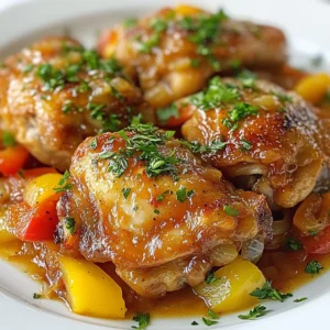 For Southern Smothered Chicken, you need simple and tasty ingredients. Here’s what you’ll gather: - 4 bone-in, skin-on chicken thighs - 1 cup buttermilk - 1 cup all-purpose flour - 1 teaspoon garlic powder - 1 teaspoon onion powder - 1 teaspoon smoked paprika - Salt and pepper to taste - 2 tablespoons olive oil - 2 tablespoons butter - 1 medium onion, thinly sliced - 3 cloves garlic, minced - 1 bell pepper (any color), sliced - 2 cups chicken broth - 1 tablespoon Worcestershire sauce - 1 teaspoon dried thyme - Fresh parsley, chopped for garnish These ingredients come together to create a meal full of flavor. The chicken thighs provide a rich taste, while the buttermilk makes them tender. The seasonings add depth, and the vegetables bring freshness to the dish. This mix ensures every bite is delicious and comforting. {{ingredient_image_1}} To start, soak the chicken thighs in buttermilk. This makes the meat juicy and tender. You should let the chicken sit in the buttermilk for at least one hour. For the best taste, soak it overnight. Next, prepare the seasoned flour mixture. In a shallow dish, mix together the flour, garlic powder, onion powder, smoked paprika, salt, and pepper. This blend adds a lot of flavor to the chicken. Now it’s time to cook the chicken. Heat olive oil and butter in a large skillet over medium-high heat. Once hot, add the chicken thighs skin-side down. Sear them for about five to seven minutes until they are golden brown. Flip and cook the other side for another five to seven minutes. Once done, remove the chicken and set it aside. In the same skillet, add the sliced onion and bell pepper. Sauté them for about five minutes until they soften. Then, add the minced garlic and cook for one more minute for that aromatic touch. Pour in the chicken broth, Worcestershire sauce, and dried thyme. Stir everything together and scrape up any delicious bits stuck to the bottom of the skillet. Now, return the chicken thighs to the skillet, skin-side up. Reduce the heat to low, cover the skillet, and let it simmer. Cook for about 30 minutes until the chicken is fully cooked and tender. After simmering, take the chicken out and let it rest for a few minutes. If you want a thicker gravy, turn up the heat and let the sauce reduce for about five minutes. Serve the chicken with the rich sauce over rice or mashed potatoes. Don’t forget to sprinkle fresh parsley on top for some color! Soaking chicken in buttermilk is key. This step makes the chicken juicy and tender. I always soak it for at least one hour. For better results, refrigerate it overnight. The buttermilk breaks down the proteins and adds flavor. Cooking at the right temperature is very important. Heat your skillet to medium-high before adding the chicken. This ensures a nice, golden-brown crust. Then, reduce the heat to low when simmering the chicken in the sauce. This helps it cook through without burning. To get the best gravy, you need to reduce the sauce. After removing the chicken, increase the heat. Let the sauce bubble for about five minutes. Stir often to avoid burning. This will thicken your sauce nicely. Adding spices can enhance flavor depth. I like to use garlic powder, onion powder, and smoked paprika. These spices add warmth and depth. Don’t shy away from tasting as you cook. Adjust the seasoning based on your preference. Garnishing is fun and adds flair. Fresh parsley adds a pop of color on top of the chicken. You can also add sliced green onions for a fresh touch. For serving, pair the chicken with rice or mashed potatoes. The gravy will soak into these sides, making each bite delicious. You can also add a side of greens or cornbread for a complete meal. Pro Tips Marinate Longer for Tenderness: For the juiciest chicken, soak the thighs in buttermilk overnight. This not only tenderizes the meat but also enhances the flavor. Don’t Rush the Browning: Allow the chicken to brown properly before flipping. This creates a beautiful crust and enhances the overall flavor. Use Fresh Herbs: Substitute dried thyme with fresh thyme for a more vibrant flavor profile in your sauce. Adjust Thickness as Desired: If you prefer a thicker gravy, let the sauce simmer uncovered for a few extra minutes to reduce and thicken. {{image_2}} You can change up the chicken cuts to suit your taste. Boneless, skinless chicken breasts work well. Drumsticks also add more flavor and fun. For veggies, try mushrooms or carrots instead of bell peppers. They add a nice twist. Want more heat? Add cayenne pepper or hot sauce. Just a little can spice things up. If you want a creamier sauce, swap broth for heavy cream. This will give your dish a rich taste. Pair your smothered chicken with classic Southern sides. Collard greens or cornbread make great choices. If you want to mix it up, try adding curry powder or spices for an international flair. This can really change the dish's vibe! To store your leftovers, let the chicken cool down first. Place it in an airtight container. This keeps out air and moisture. Store it in the fridge. Southern smothered chicken lasts about 3 to 4 days in the refrigerator. If you want to keep it longer, freezing is a great option. First, cool the chicken completely. Then, wrap it tightly in plastic wrap. Place it in a freezer-safe bag. Remove as much air as possible. This helps prevent freezer burn. Smothered chicken can last up to 3 months in the freezer. To thaw, move it to the fridge overnight. This helps keep the texture and flavor. When you're ready to enjoy it again, don't rush the reheating. Use the oven or stove for best results. Preheat the oven to 350°F (175°C). Place the chicken in a baking dish. Add a splash of chicken broth to keep it moist. Cover it with foil to prevent drying. Heat for about 20 to 30 minutes. If using the stove, warm it in a skillet over low heat. Stir gently to avoid sticking. Make sure it reaches an internal temperature of 165°F (74°C) before serving. How long should I soak the chicken in buttermilk? Soak the chicken thighs in buttermilk for at least 1 hour. For the best taste and texture, refrigerate overnight. This extra time helps tenderize the meat and adds flavor. Can I use boneless chicken for this recipe? Yes, you can use boneless chicken. Just adjust the cooking time to avoid drying it out. Boneless thighs or breasts work well, but the skin-on adds more flavor. What if my gravy is too thin? If your gravy is thin, increase the heat. Let it simmer uncovered for about 5 minutes. This helps to reduce the sauce and thicken it. You can also mix a little flour with water and stir it in. How to fix over-seasoned chicken? If your chicken is too salty, add a bit of unsalted broth or water to the sauce. You can also serve it with a side of rice or mashed potatoes to balance the flavor. Is this recipe gluten-free? No, this recipe is not gluten-free due to the all-purpose flour. To make it gluten-free, use a gluten-free flour blend instead. This works well for the dredging step. Can I make a dairy-free version of Southern Smothered Chicken? Yes, you can make a dairy-free version. Substitute buttermilk with a plant-based milk like almond or soy milk. Add a splash of vinegar to mimic the tangy flavor of buttermilk. This recipe for Southern Smothered Chicken combines classic flavors and simple techniques. You learned to soak chicken in buttermilk for tenderness, use seasonings for deep flavor, and create a rich sauce. Remember, the right cooking temperatures and techniques are key to success. Don’t hesitate to try variations for your taste. Enjoy exploring different ingredients and styles. With proper storage and reheating, your leftovers will stay delicious. Let your kitchen become the heart of flavor and comfort. Your next meal can impress with these easy steps.