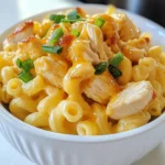 - 2 cups elbow macaroni - 2 cups cooked chicken breast, shredded - 1 cup shredded cheddar cheese - 1 cup shredded mozzarella cheese - 2 tablespoons butter - 3 tablespoons honey - 4 cloves garlic, minced - 1 cup heavy cream - 1 teaspoon smoked paprika - ½ teaspoon salt - ¼ teaspoon black pepper - 2 green onions, sliced (for garnish) You can switch elbow macaroni with any pasta shape you like. Penne or fusilli work well. If you want a lighter dish, use cooked turkey instead of chicken. For a dairy-free option, try almond or cashew milk instead of heavy cream. If you have no cheddar or mozzarella, any melty cheese will do. Cream cheese can add a rich, creamy texture too. For sweetening, maple syrup can replace honey. You will need a large pot to cook the pasta. A skillet is key for the honey garlic sauce. Use a separate saucepan to make the cheese sauce. A large bowl helps mix everything together. If you plan to bake it, grab a baking dish and some cooking spray to prevent sticking. Finally, keep a good knife handy for shredding chicken and chopping garlic. {{ingredient_image_1}} Start by boiling water in a large pot. Add a pinch of salt to the water. Once the water boils, add 2 cups of elbow macaroni. Cook it according to the package instructions until it is al dente. This usually takes around 8-10 minutes. After cooking, drain the pasta and set it aside. Make sure not to rinse the pasta, as you want it to hold some starch. Next, grab a skillet and heat it over medium heat. Add 2 tablespoons of butter and let it melt. Once melted, add 4 cloves of minced garlic. Sauté the garlic for about 1-2 minutes until it smells great, but be careful not to let it brown. After that, stir in 3 tablespoons of honey. Let the sauce simmer for a minute to blend the flavors. This sauce will add a sweet and savory taste to your dish. In another saucepan, pour in 1 cup of heavy cream. Add 1 teaspoon of smoked paprika, ½ teaspoon of salt, and ¼ teaspoon of black pepper. Warm this mixture over medium heat until it gets hot but not boiling. Gradually add in 1 cup of shredded cheddar cheese and 1 cup of shredded mozzarella cheese. Stir continuously until the cheese melts and the sauce is creamy. This will make your mac and cheese rich and delicious. Now it's time to put everything together. In a large bowl, combine the cooked macaroni, the honey garlic chicken from the skillet, and the creamy cheese sauce. Mix everything well until the pasta is fully coated with the sauce. This step is key for that perfect bite of flavor in every forkful. If you love a crispy top, consider baking your mac and cheese. Preheat your oven to 350°F (175°C). Transfer the mixture to a greased baking dish. If you want, sprinkle more cheese on top for an extra cheesy crust. Bake in the oven for 15-20 minutes. Look for a bubbly and golden top when it’s done. This adds a nice texture to your meal. To get the best honey garlic taste, use fresh garlic. Fresh garlic gives a strong flavor. Mince it well for a smooth mix. When you cook it, don’t let it brown. Browned garlic can taste bitter. Use high-quality honey for the best sweetness. It adds a rich flavor that really shines. You can adjust the amount of honey too. If you like it sweeter, add more honey. For a creamy cheese sauce, use shredded cheese. Shredded cheese melts better than blocks. Mix cheddar and mozzarella for a great taste. Add the cheese slowly to the warm cream. Stir constantly to avoid lumps. If the sauce gets too thick, add a splash of cream. This keeps it smooth and easy to mix. To keep your mac and cheese creamy, start with hot pasta. The heat helps the cheese blend in well. Always toss the pasta with the cheese sauce right away. This keeps the pasta from sticking. If you store leftovers, add a bit of cream before reheating. This keeps it from drying out. For extra creaminess, try adding a little sour cream or cream cheese when mixing. Pro Tips Use Fresh Garlic: Freshly minced garlic provides a more robust flavor compared to pre-minced options. It enhances the overall taste of your dish. Cheese Variations: Feel free to mix different types of cheese for added depth. Gouda or pepper jack can provide a unique twist to the classic mac and cheese flavor. Customize the Heat: If you like some heat, add a pinch of cayenne pepper or chopped jalapeños to the cheese sauce for a spicy kick. Make Ahead: This dish can be prepared ahead of time and refrigerated before baking. Just add a few extra minutes to the baking time if it's coming straight from the fridge. {{image_2}} You can easily boost the nutrition of Honey Garlic Chicken Mac & Cheese by adding veggies. Try adding broccoli or spinach to the pasta. Both cook quickly and add color. - Broccoli: Cut it into small florets. Steam it for 3-4 minutes before mixing. - Spinach: Toss in fresh spinach right before serving. It wilts fast and blends well. - Bell Peppers: Chop them finely and sauté with garlic for a sweet crunch. These veggies make the dish healthier and tastier. If you like heat, spice up your mac and cheese. A dash of hot sauce can change the game. Or try adding red pepper flakes for a kick. - Hot Sauce: Add 1-2 teaspoons to the honey garlic sauce. Adjust to your taste. - Jalapeños: Finely chop fresh jalapeños and mix them in with the chicken. - Chipotle Powder: Use this smoky spice in the cheese sauce for depth. These options will give your dish a fun twist. Experimenting with cheese can take your mac and cheese to new heights. While cheddar and mozzarella are great, other cheeses can add unique flavors. - Gouda: This cheese melts beautifully and brings a rich flavor. - Parmesan: Add grated Parmesan on top for a salty, nutty finish. - Cream Cheese: Mix in cream cheese for an extra creamy texture. Try different cheese blends to find your favorite flavor combination. To store your Honey Garlic Chicken Mac & Cheese, let it cool first. Once cool, place it in an airtight container. This keeps it fresh and tasty. You can store it in the fridge for up to three days. Make sure to label the container with the date. This way, you know when to eat it. When you’re ready to enjoy your leftovers, just take them out. You can reheat them in the microwave or on the stove. If using a microwave, heat in 30-second bursts. Stir after each burst. This helps heat evenly. If using the stove, add a splash of cream or milk to keep it creamy. Heat over low until warm. If you want to freeze it, use a freezer-safe container. Make sure to leave some space at the top, as it may expand. Label it with the date and name. You can freeze it for up to three months. When you’re ready to eat, thaw it in the fridge overnight. Then, reheat as mentioned above. Yes, you can use other pasta types. Penne, rotini, or shells work great. Just make sure to adjust the cooking time as needed. The key is to keep the pasta shape that holds the sauce well. This makes every bite tasty. To make it gluten-free, choose gluten-free pasta. Many brands offer good options. Check the labels to ensure they fit your diet. You can also use gluten-free flour to make the cheese sauce if needed. Yes, you can prepare this dish ahead. Cook the pasta and chicken, then store them separately. Mix the honey garlic sauce and cheese sauce just before baking. This keeps the flavors fresh and prevents soggy pasta. Pair this dish with a fresh salad or steamed vegetables. A light coleslaw adds crunch and balances the meal. You can also serve it with garlic bread for a comforting feast. This blog post covered key ingredients, cooking steps, and helpful tips for Honey Garlic Chicken Mac & Cheese. We explored ingredient choices, substitutions, and tools to make it easy. You learned how to perfect the flavor and create creamy cheese sauce. Plus, we shared storage tips and answered common questions about the dish. You can customize this meal to fit your taste. Enjoy your cooking adventure and impress your family and friends with this tasty recipe!