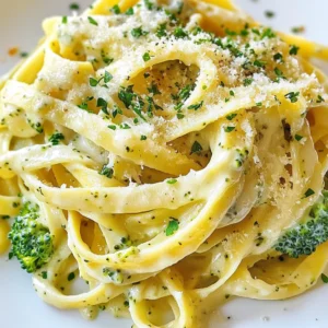 - 8 oz (225 g) pasta (fettuccine or penne) - 2 cups broccoli florets - 1 cup heavy cream - 1 cup grated Parmesan cheese - 2 tablespoons olive oil - 3 cloves garlic, minced - 1 teaspoon red pepper flakes (optional) - Salt and pepper to taste - Fresh parsley, chopped (for garnish) Gathering the right ingredients is key. Choose your pasta type first. Fettuccine or penne both work well. Next, you'll need fresh broccoli florets. They add a nice crunch and color. Heavy cream makes the sauce rich and smooth. Grated Parmesan cheese gives it a savory kick. You’ll need olive oil to sauté the garlic. Garlic adds a warm flavor that brightens the dish. If you like heat, add red pepper flakes. Adjust salt and pepper to your taste. Lastly, chop some fresh parsley for garnish. This gives your dish a fresh look. All these ingredients combine to create a tasty meal that pleases everyone. {{ingredient_image_1}} To cook the pasta, fill a large pot with salted water. Bring it to a boil over high heat. Add 8 ounces of pasta to the pot. Stir it well to prevent sticking. Cook the pasta according to the package instructions, usually around 8 to 10 minutes. Add 2 cups of broccoli florets during the last 2 minutes of cooking. This helps the broccoli stay bright and crisp. Once the time is up, drain the pasta and broccoli together. Set them aside while you make the sauce. In a large skillet, heat 2 tablespoons of olive oil over medium heat. Add 3 minced garlic cloves to the skillet. Sauté the garlic for about 1 minute. It should smell great but not brown. Next, pour in 1 cup of heavy cream. Bring it to a gentle simmer. Stir in 1 cup of grated Parmesan cheese. Mix until it melts and becomes creamy. If you like spice, add 1 teaspoon of red pepper flakes. Season with salt and pepper to taste. Now, add the drained pasta and broccoli to the creamy sauce. Toss everything well to coat. Let it cook for an additional 1 to 2 minutes. This helps all the flavors blend together. Serve it hot, garnished with chopped fresh parsley for a bright touch. Enjoy your creamy broccoli pasta! To make a creamy sauce, use heavy cream. It gives a rich texture that coats the pasta well. You can also mix in a little pasta water. This helps the sauce cling to the pasta better. For flavor, always taste your sauce. Add salt or pepper as needed. If you like heat, sprinkle in red pepper flakes. This adds a nice kick. To keep broccoli bright and crisp, cook it for a short time. Add the florets to the boiling pasta two minutes before draining. This way, they stay green and crunchy. If you want a different flavor, try roasting or steaming the broccoli. Roasting brings out a sweet taste. Steaming keeps it bright and fresh. Serve Creamy Broccoli Pasta right away for the best taste. You can top it with extra Parmesan cheese for more flavor. Fresh parsley adds color and freshness. If you want a side dish, a simple salad works well. For drinks, a light white wine pairs nicely. It balances the creaminess of the pasta. Pro Tips Perfect Pasta Texture: Make sure to cook the pasta al dente for the best texture. This will ensure it holds up well when mixed with the creamy sauce. Fresh Broccoli Boost: For vibrant color and added nutrients, blanch the broccoli briefly before adding it to the skillet. This will keep it bright green and crisp. Cheese Variations: Experiment with different cheeses like Pecorino Romano or a blend of cheeses for a unique flavor twist in your creamy sauce. Meal Prep Friendly: This dish can be made ahead of time and reheated. Just add a splash of cream or milk when reheating to bring back the creamy consistency. {{image_2}} You can easily add protein to your creamy broccoli pasta. Chicken, shrimp, or tofu all work well. - For chicken, use bite-sized pieces. Cook it in the skillet before adding garlic. - Shrimp cooks fast. Add it after the garlic until it turns pink. - For tofu, press and cube it first. Sauté it until golden before mixing in. Adjust the cooking time based on your choice. Chicken takes longer than shrimp or tofu. If you want a vegetarian or vegan version, there are simple swaps you can make. - Use vegetable broth instead of cream. It keeps the dish rich and tasty. - Swap Parmesan with nutritional yeast or a vegan cheese. This makes it dairy-free. You can still enjoy a creamy texture with these changes. Get creative by changing up the flavors in your pasta. - Different cheeses can change the taste. Try mozzarella or goat cheese for a twist. - Experiment with herbs and spices. Basil and oregano add nice notes. These variations can make each meal unique and exciting. Enjoy mixing and matching to find your favorite! To keep your creamy broccoli pasta fresh, store leftovers in an airtight container. Make sure it cools down first. This helps prevent sogginess. Place the container in the fridge. It stays good for about 3 days. When reheating, use the stove for best results. Add a splash of cream or water to keep it moist. Heat it slowly over low heat. Stir it often to prevent sticking. You can also use a microwave. Cover it loosely and heat in short bursts. Check often to avoid overcooking. If you want to freeze creamy broccoli pasta, start by letting it cool completely. Then, place it in a freezer-safe container. Make sure to remove as much air as possible. This helps to avoid freezer burn. It can last in the freezer for up to 2 months. To thaw, move it to the fridge overnight. Reheat it on the stove with a bit of cream or water. Heat it slowly until hot. Stir well to mix everything again. This way, your pasta stays creamy and delicious. What pasta works best for this recipe? You can use any pasta you like. I suggest fettuccine or penne. They hold the sauce well. Can I make this recipe ahead of time? Yes, you can prepare the sauce and cook the pasta earlier. Just mix them when ready to serve. How long can leftovers be stored in the fridge? Leftovers can last for about three days in the fridge. Store them in an airtight container. Is there a gluten-free option for this recipe? Absolutely! Choose gluten-free pasta for a tasty alternative. The sauce remains the same. This blog post covered how to make a creamy broccoli pasta dish. You learned about key ingredients, including pasta, broccoli, and cream. I shared steps for cooking the pasta, making the sauce, and combining everything. Tips for perfecting flavor and serving were also included. In summary, this dish is easy and flexible. You can switch up ingredients or flavors. Enjoy creating your own version of creamy broccoli pasta. Happy cooking!