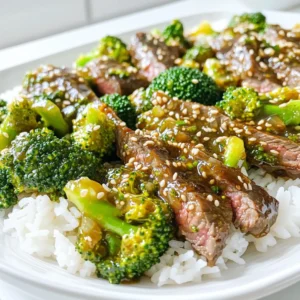 - 1 lb flank steak, thinly sliced against the grain - 2 cups broccoli florets - 3 tablespoons soy sauce - 2 tablespoons oyster sauce - 1 tablespoon cornstarch - 3 cloves garlic, minced - 1 tablespoon ginger, grated - 1 tablespoon sesame oil - Cooked rice or quinoa - Sesame seeds for garnish (optional) When you start making Easy Beef and Broccoli, gather your main ingredients first. The flank steak gives this dish a rich flavor. Slice it thinly against the grain for the best texture. Next, grab two cups of fresh broccoli florets. They add a nice crunch and color. For the sauces, you need soy sauce and oyster sauce. These sauces mix well to create a savory taste. Don't forget the marinade components! Cornstarch helps the beef stay tender. Garlic and ginger add a kick to the flavor, while sesame oil gives a nutty finish. For serving, cooked rice or quinoa makes a great base. You can also sprinkle sesame seeds on top for an added touch. This dish looks and tastes great, making it perfect for any dinner! To start, take your flank steak and slice it thinly against the grain. This makes it tender. In a medium bowl, mix the beef with 2 tablespoons of soy sauce and 1 tablespoon of cornstarch. Stir well to coat the steak. Let it marinate for about 15 minutes. This short time helps the flavors soak in. Next, let's prepare the broccoli. Boil some water in a pot. Once boiling, add the 2 cups of broccoli florets. Blanch them for just 2 minutes. This keeps the broccoli bright and crunchy. Drain it well and set it aside. A vibrant color means great taste! Now it's time to cook the beef. Heat a large skillet or wok over medium-high heat. Add 1 tablespoon of vegetable oil. Once the oil is hot, add the marinated beef in batches. Don’t overcrowd the pan. Cook for about 2-3 minutes. You want the beef to brown nicely. Once done, remove it from the skillet and set it aside. In the same skillet, add another tablespoon of vegetable oil. Toss in the minced garlic and grated ginger. Sauté for about 30 seconds until it smells great. Next, add the blanched broccoli. Stir-fry it for another 2 minutes. Now, return the beef to the skillet. Pour in the oyster sauce, remaining soy sauce, and sesame oil. Stir everything together. Cook until the sauce thickens and coats the beef and broccoli well. Season with salt and pepper to taste. To make the best beef and broccoli, avoid overcrowding the pan. When you add too much beef at once, it steams instead of browns. Cook in small batches. This way, the meat will sear nicely and develop rich flavor. For the sauce, aim for a thick, glossy finish. Use cornstarch in your marinade. This helps the sauce cling to the beef and broccoli. Stir well after adding sauces. Keep cooking until the sauce thickens. If you can’t find flank steak, try sirloin or ribeye. These cuts taste great too. You can also use chicken or shrimp for a twist. For sauces, if you want a change, use teriyaki or hoisin sauce. They both add unique flavors. If you need it gluten-free, check for tamari or coconut aminos. These work well too. Boost the taste by adding spices. A pinch of red pepper flakes adds heat. You can also toss in sliced bell peppers or carrots for extra crunch. Fresh ingredients always shine. Use fresh garlic and ginger for more punch. If dried is all you have, it’s fine, but fresh really makes a difference. Fresh herbs like cilantro can also brighten your dish. {{image_2}} You can make a tasty vegetarian version of beef and broccoli. Instead of beef, use tofu or tempeh. Tofu soaks up flavors well. Tempeh adds a nutty taste. Cut them into bite-sized pieces. For cooking, adjust the times. Tofu cooks fast, about 3-4 minutes. Tempeh needs a bit longer, around 5-6 minutes. Make sure they get nice and golden. This way, you keep the dish filling and delicious. You can boost your dish with more veggies. Try adding bell peppers, carrots, or snap peas. These add color and crunch. When cooking, add these extras after the broccoli. Stir-fry for about 2-3 minutes. This timing keeps everything crisp and fresh. You can mix and match your favorites. To make this dish gluten-free, swap out soy sauce and oyster sauce. Use tamari instead of soy sauce. It has a similar taste but is gluten-free. For oyster sauce, look for gluten-free brands or use hoisin sauce. Always check labels to ensure they are gluten-free. This way, you can enjoy a delicious meal without worry. To keep your beef and broccoli fresh, store leftovers in an airtight container. Place the container in the fridge right after the meal. This helps lock in the flavors. It stays fresh for about 3 to 4 days. Make sure to check for any signs of spoilage before eating. When reheating, you want to keep the texture just right. The best method is to use the stovetop. Heat a pan over medium heat. Add a splash of water or broth to help steam the meal. Stir often for even heating. If you're in a hurry, the microwave works too. Use a microwave-safe dish and cover it to keep moisture in. Yes, you can freeze beef and broccoli! First, let it cool completely. Then, place it in freezer-safe bags or containers. Make sure to remove as much air as possible. It can last up to 3 months in the freezer. When you're ready to eat, thaw it in the fridge overnight. Reheat it on the stovetop for the best taste. Making Easy Beef and Broccoli takes about 30 minutes. You spend 15 minutes prepping the food. The cooking time is about 15 minutes. This quick meal fits perfectly into a busy weeknight schedule. Yes, you can make this dish in advance. Cook the beef and broccoli and store them in the fridge. You can reheat it later for a quick meal. This method saves time on busy nights. Just keep the rice or quinoa separate until you serve. Flank steak works best for stir-fries. It is tender and cooks quickly. Other good cuts include sirloin and ribeye. They also work well but may need more care when cooking. This recipe is great for kids. It has mild flavors and no spicy heat. You can adjust the soy sauce to make it less salty. Just keep an eye on the garlic and ginger amount to suit their taste. In this post, we explored easy beef and broccoli. We detailed key ingredients like flank steak, broccoli, and sauces. I provided steps for marinating, cooking, and blanching to enhance texture. You learned tips for perfecting stir-fry, as well as variations for dietary needs. Remember, this dish is flexible and can cater to many tastes. Use the tips and tricks shared to make it yours. Enjoy cooking and get creative with flavors that you love!