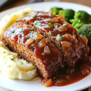 For this meatloaf, you will need the following: - 1 lb ground beef - 1 lb ground turkey - 1 cup breadcrumbs - 1/2 cup onion, finely chopped - 1/2 cup bell pepper, finely chopped - 2 cloves garlic, minced - 1 large egg - 1 tablespoon Worcestershire sauce - 1 tablespoon soy sauce - 1 teaspoon dried oregano - 1 teaspoon dried thyme - Salt and pepper to taste To make the tangy glaze, gather these items: - 1/2 cup ketchup - 2 tablespoons brown sugar - 1 tablespoon apple cider vinegar - 1 teaspoon mustard Using fresh ingredients makes a big difference in flavor. Here are some tips: - Choose lean ground beef and turkey for a better texture. - Fresh herbs like oregano and thyme add more taste than dried ones. - Use fresh garlic instead of garlic powder for a punch. - Select ripe bell peppers for sweetness. - Dice onions just before mixing to keep them crisp. These tips will help you create a meatloaf that is not only tasty but also healthy. Enjoy the cooking process! {{ingredient_image_1}} Start by preheating your oven to 350°F (175°C). This sets the stage for cooking the meatloaf evenly. While the oven heats, grab a loaf pan and lightly grease it. This step helps the meatloaf come out smoothly after baking. Next, take a large mixing bowl. Add 1 pound of ground beef and 1 pound of ground turkey. These meats give great flavor and texture. Then, toss in 1 cup of breadcrumbs. This helps bind the meatloaf. Now, add 1/2 cup of finely chopped onion and 1/2 cup of finely chopped bell pepper. These veggies add moisture and taste. Don't forget the 2 cloves of minced garlic for that nice kick! Crack in 1 large egg, and pour in 1 tablespoon each of Worcestershire sauce and soy sauce. These sauces deepen the flavor. Next, sprinkle in 1 teaspoon of dried oregano and 1 teaspoon of dried thyme. Add salt and pepper to taste. Mix everything together until well combined. Transfer the mixture into your greased loaf pan. Press it down so it takes the shape of the pan. In a separate bowl, mix up the tangy glaze. Combine 1/2 cup of ketchup, 2 tablespoons of brown sugar, 1 tablespoon of apple cider vinegar, and 1 teaspoon of mustard. Whisk these together until smooth. Now, pour half of the glaze over the meatloaf. Spread it evenly for great flavor. Set the remaining glaze aside for later. With everything ready, you can now bake the meatloaf. For a great meatloaf, mix your meats well. I use both ground beef and ground turkey for flavor and texture. The breadcrumbs help bind the meat. They soak up juices and keep the loaf moist. Don't skip the egg; it adds richness and holds everything together. When mixing, avoid overworking the meat. This keeps it tender. The glaze makes this meatloaf special. To create it, mix ketchup, brown sugar, apple cider vinegar, and mustard. This mix gives a tangy and sweet taste. Pour half the glaze on before baking. This helps it caramelize nicely. Brush on the rest in the last 10 minutes. This keeps the glaze fresh and flavorful. Cook your meatloaf at 350°F (175°C). This gentle heat cooks it evenly. Use a meat thermometer to check doneness. You want the inside to reach 160°F (70°C). Let it rest for 10 minutes after baking. This helps the juices settle, making it easier to slice. Enjoy your delicious, tangy meatloaf! Pro Tips Use a Meat Thermometer: Ensure your meatloaf is cooked perfectly by using a meat thermometer. The internal temperature should reach 160°F (70°C) for safe consumption. Add Vegetables for Moisture: Incorporating finely chopped carrots or zucchini can add moisture and flavor to your meatloaf, making it even more delicious. Rest Before Slicing: Allowing the meatloaf to rest for 10 minutes before slicing helps the juices redistribute, resulting in a juicier and more flavorful dish. Experiment with Spices: Don't hesitate to experiment with different herbs and spices in the meat mixture, such as smoked paprika or Italian seasoning, to customize the flavor profile to your liking. {{image_2}} You can swap some ingredients to make a healthier meatloaf. Use ground turkey instead of beef. This cuts fat but keeps flavor. You can also use whole wheat breadcrumbs. They add fiber and nutrients. For a low-carb option, try almond flour instead of breadcrumbs. You can change the protein to fit your diet. Ground chicken is a great choice. It has a light flavor and pairs well with the glaze. If you prefer plant-based meals, use lentils or black beans. They add protein and fiber. Just mash them well before mixing. To make your meatloaf even tastier, add spices or herbs. Try adding smoked paprika for a warm flavor. Fresh herbs like parsley or basil can brighten the dish. A bit of chili powder adds a nice kick. Experiment and find what you love! To store leftover meatloaf, let it cool first. Wrap it tightly in plastic wrap or foil. Place it in an airtight container. This keeps it fresh. You can also slice it for easy serving later. Store it in the fridge for up to four days. To freeze meatloaf, wrap it well in plastic wrap. You can then place it in a freezer bag. Squeeze out the air to prevent freezer burn. It lasts up to three months in the freezer. To reheat, thaw it overnight in the fridge. Then, bake it at 350°F (175°C) until warm. This usually takes about 20 to 30 minutes. You can also microwave slices for quick meals. Cooked meatloaf stays good in the fridge for about four days. If you freeze it, it can last up to three months. After that, the flavor and texture might change. Always check for any off smells or colors before eating it. Proper storage helps keep your meatloaf tasty and safe to eat. To reheat meatloaf, use the oven. Preheat it to 250°F (120°C). Place the meatloaf in a dish. Cover it with foil to keep it moist. Heat for about 20 to 30 minutes. Check that it is warm all the way through. You can also use the microwave. Slice the meatloaf and place it on a plate. Heat for 1 to 2 minutes. Make sure it’s hot before serving. Yes, you can make this meatloaf ahead of time. Prepare the meat mixture and shape it in the loaf pan. Cover it with plastic wrap and store it in the fridge. You can do this a day or two before cooking. When ready, just bake it straight from the fridge. This helps save time on busy days. Yes, you can bake meatloaf in a slow cooker. Shape the meat mixture into a loaf. Place it in the slow cooker. Cook on low for 6 to 8 hours or on high for 3 to 4 hours. Check the internal temperature to make sure it reaches 160°F (70°C). Using a slow cooker makes it easy and keeps the meat moist. In this post, we explored ingredients for tangy glazed meatloaf, how to prepare it, and tips for perfecting texture and flavor. We also discussed variations to suit different diets. Remember, using fresh ingredients makes a big difference in taste. Store your leftovers properly to enjoy later. Whether it's a family dinner or a quick meal, this meatloaf can be your go-to recipe. With these steps and tips, you can make a meatloaf that truly shines.